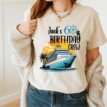 Cruisin My Way Into Birthday Crew Custom Matching Family T Shirts, Custom Cruise Birthday Matching Shirts For Family ET0373