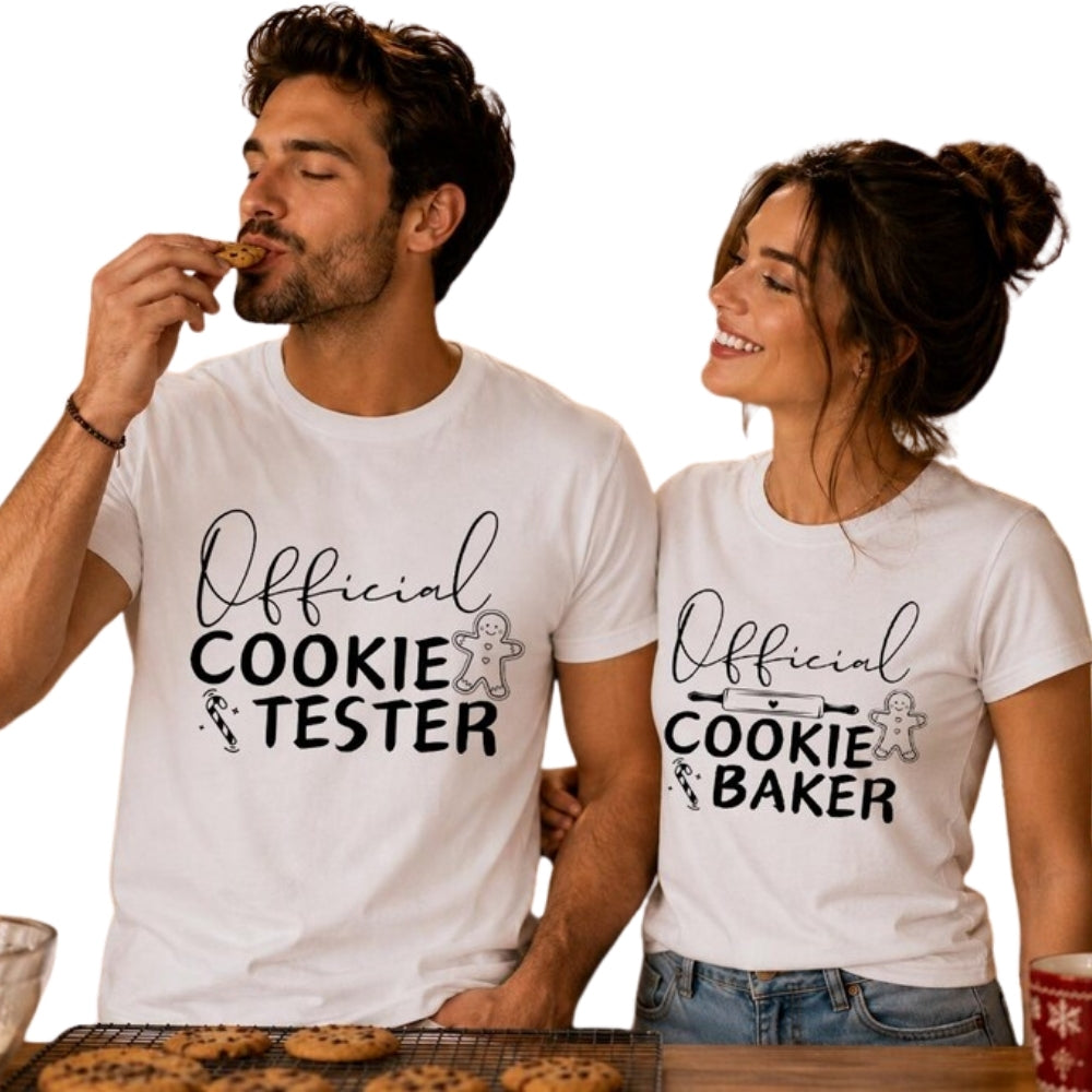 Offical Cookie Baker Official Cookie Tester Matching Xmas Family T Shirt, Christmas Family Matching Shirts ET1041