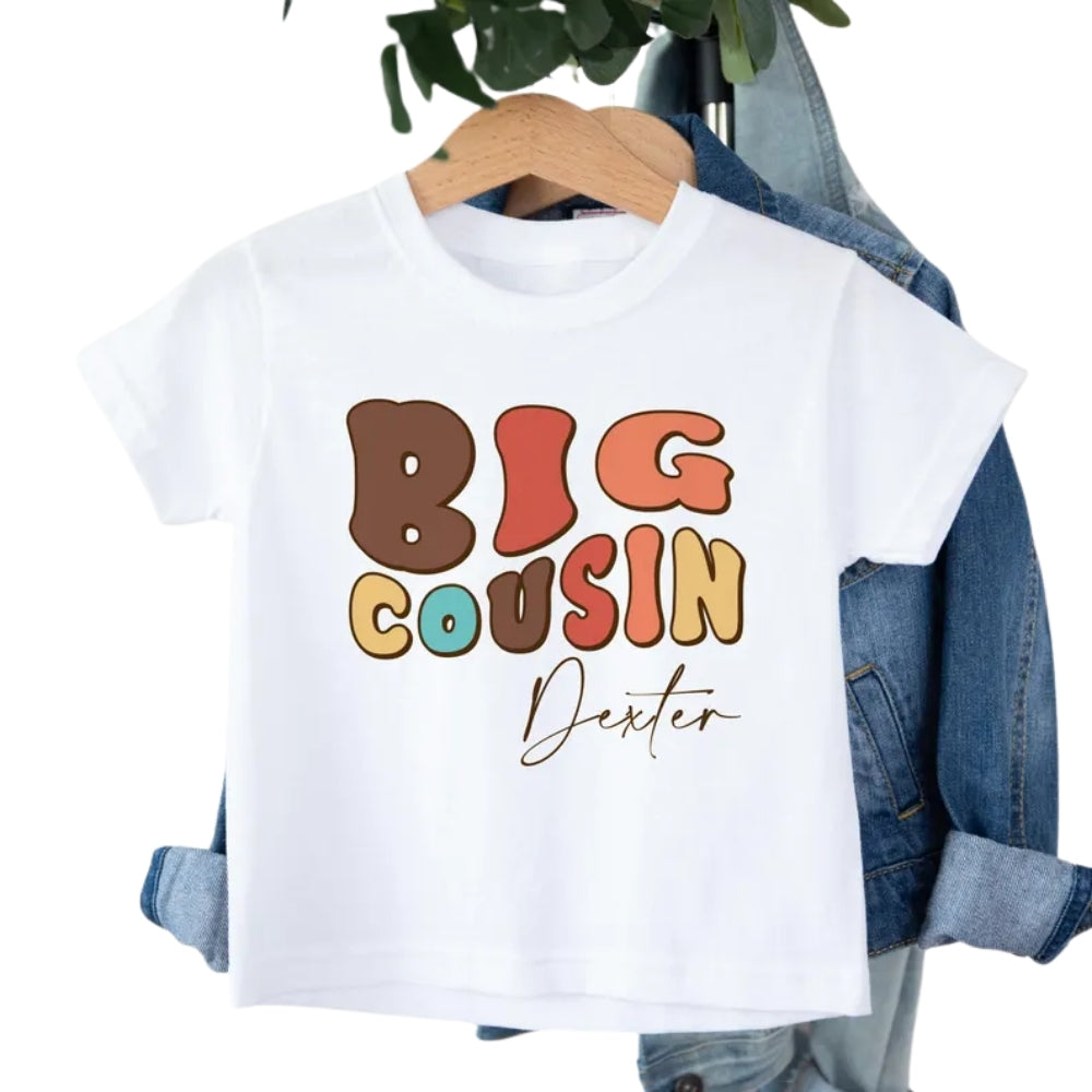 Big Cousin Middle Cousin Little Cousin Custom Name Matching Cousin T Shirts, Custom Cousin Matching Shirts For Family ET0786
