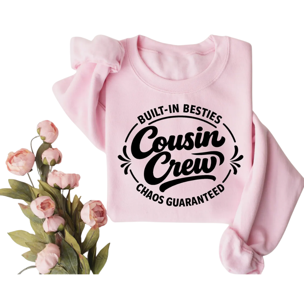 Cousin Crew Built-in Besties Chaos Guaranteed Matching Sweatshirts, Cousin Sweatshirts ET1354
