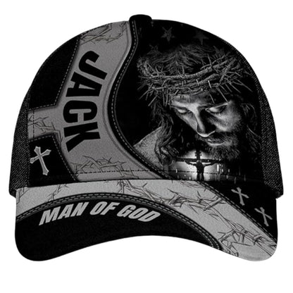 Man Of God Custom Jesus Baseball Cap 3D Printed, Custom Faith Christian Cap CP0465