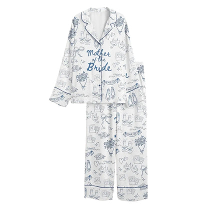 Mother Of The Bride Pajamas Set For Bridal Shower, Wedding Pajamas For Mother Of The Bride WD0192