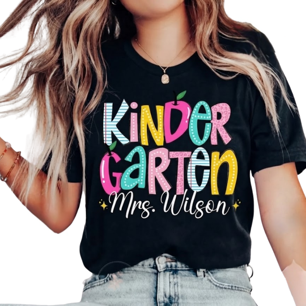 Custom Kindergarten Matching Teacher T Shirt, Personalized Kindergarten Shirts ET1051