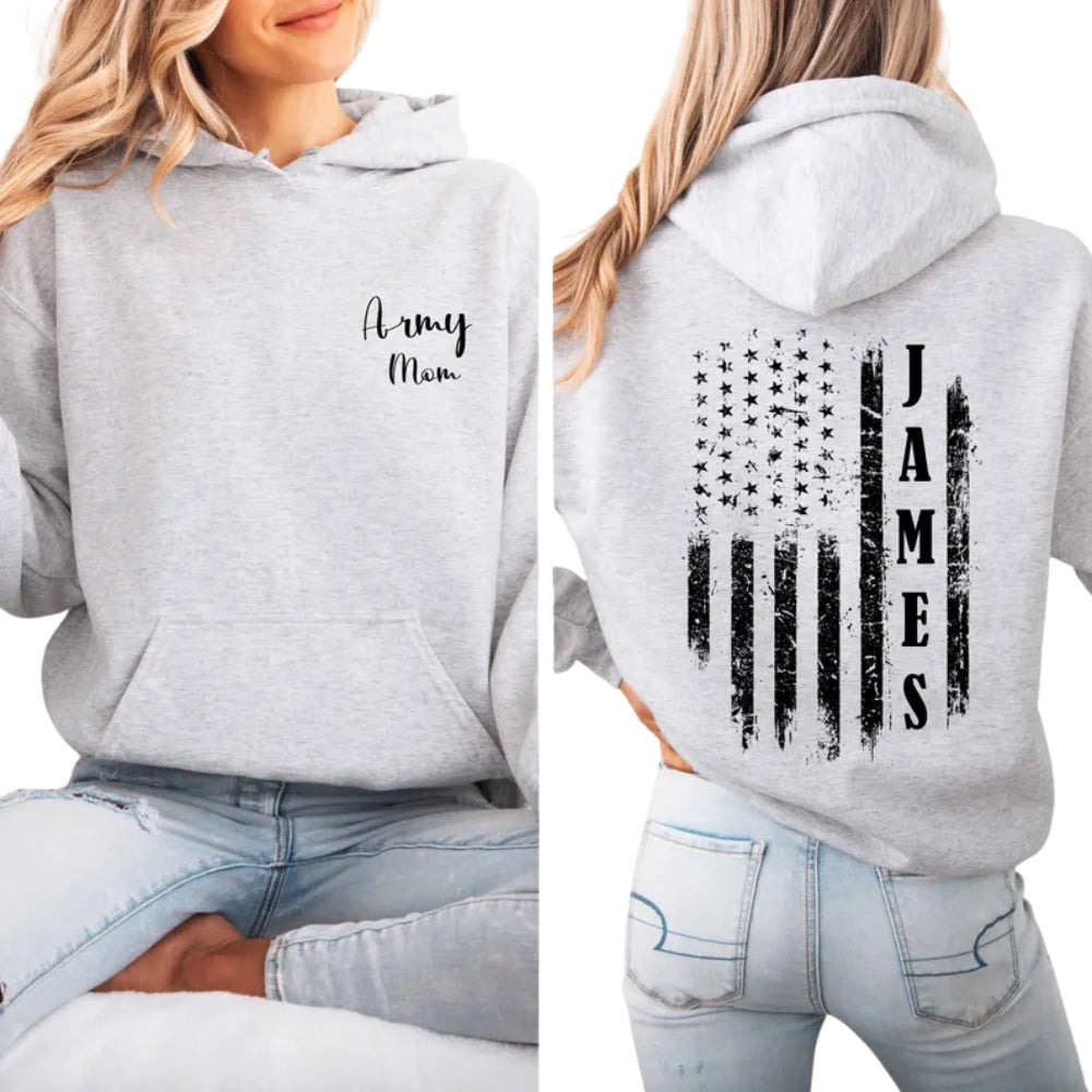 Custom Army Wife Hoodie, Custom Military Family Sweatshirt 2D0674