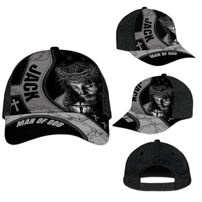 Man Of God Custom Jesus Baseball Cap 3D Printed, Custom Faith Christian Cap CP0465