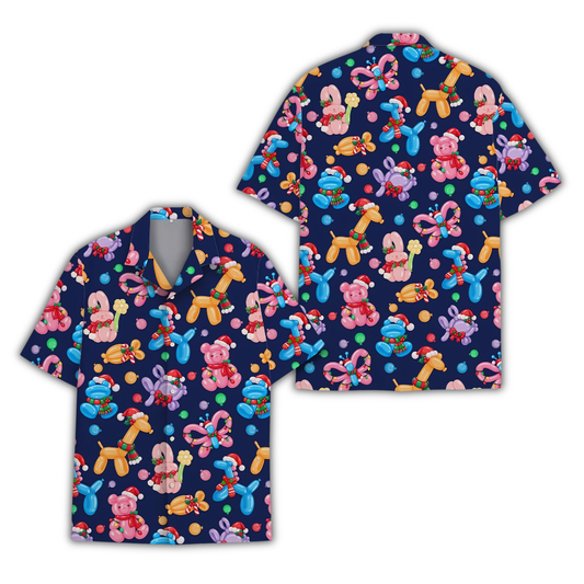 Balloon Animal Christmas Hawaiian Shirt, Xmas Balloon Hawaiian Shirt HE0940