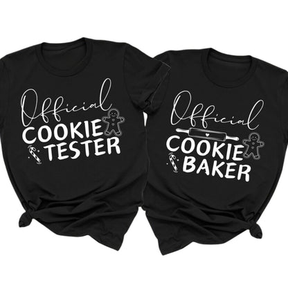 Offical Cookie Baker Official Cookie Tester Matching Xmas Family T Shirt, Christmas Family Matching Shirts ET1041