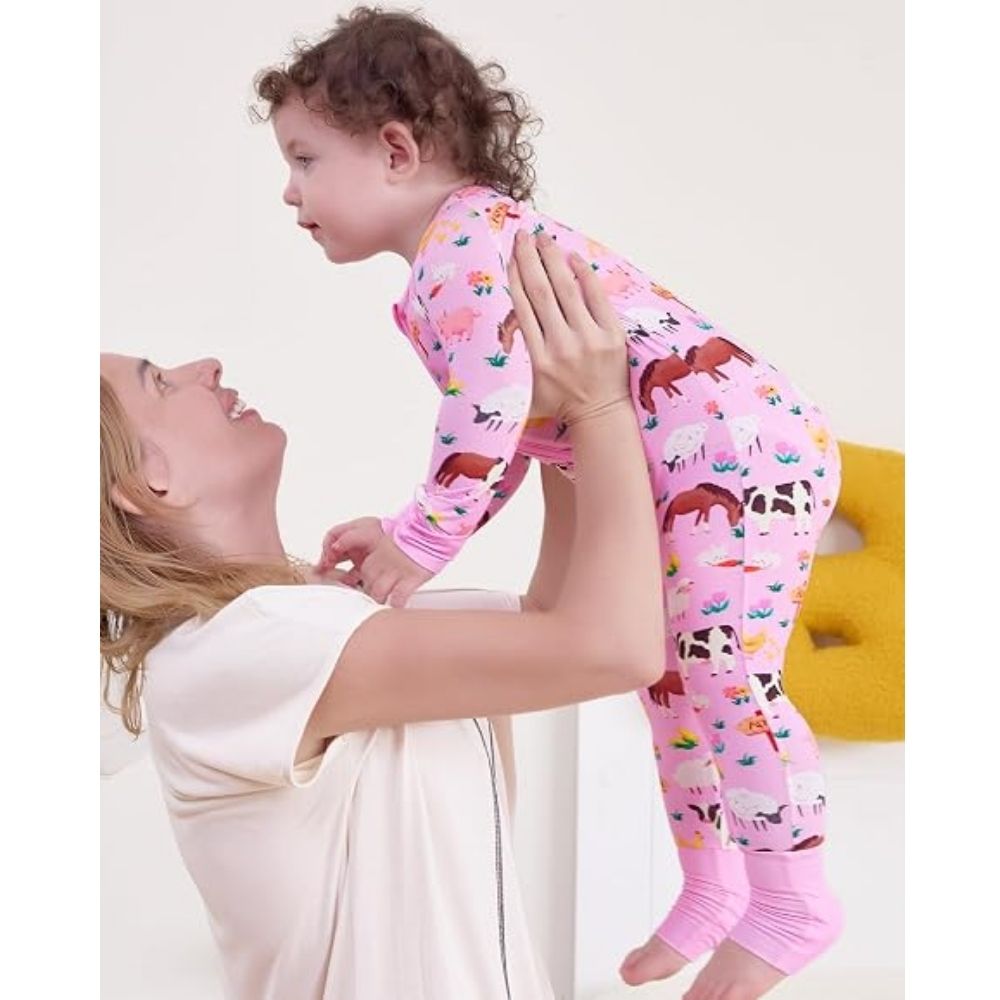 Animal Farm Romper Convertible Zippy For Baby, Farm Animal Baby Convertible Romper BB0381