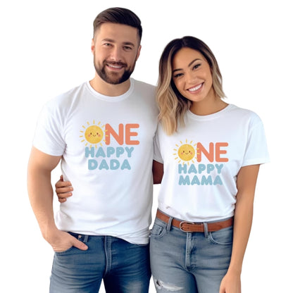 Personalized One Happy Sunshine 1st Birthday Family T Shirts, Custom First Birthday Matching Shirts For Family ET0238