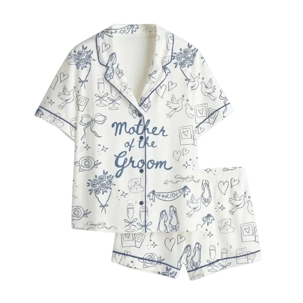 Mother Of The Groom Pajamas Set For Bridal Shower, Mother Of The Groom Pajamas WD0193