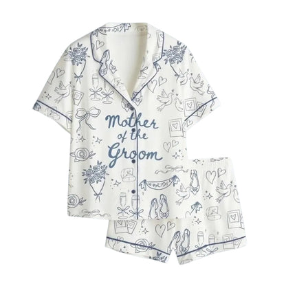 Mother Of The Groom Pajamas Set For Bridal Shower, Mother Of The Groom Pajamas WD0193