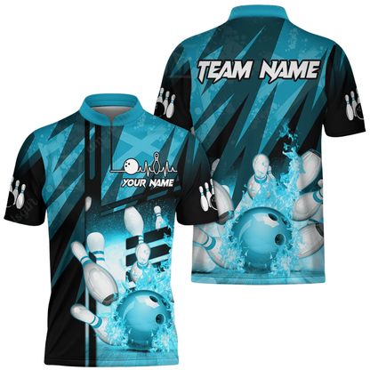 Custom Flaming Ball Red Bowling Jersey For Mens, Custom Flame Bowling Team Shirts BZ0569