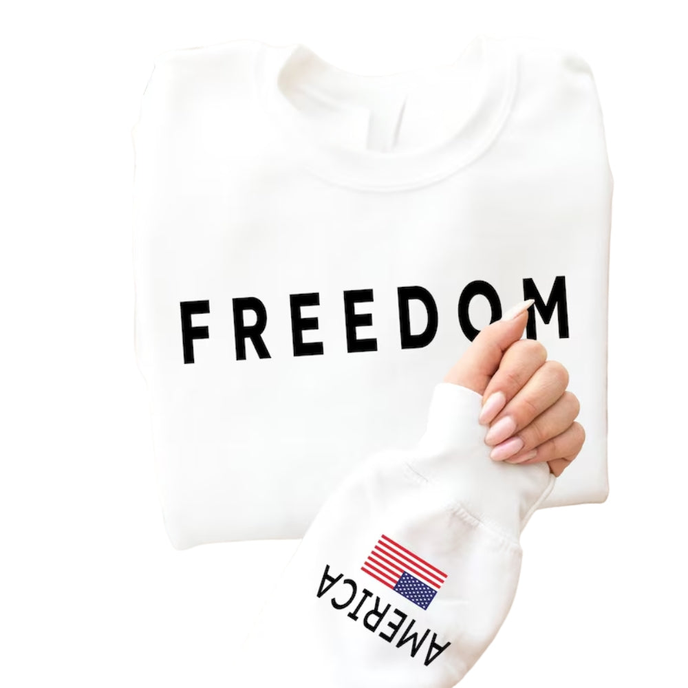 Freedom American Flag Sweatshirt, Patriotic Sweatshirt 2D0435