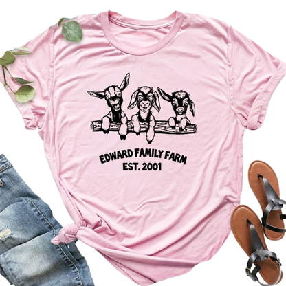 Personalized Cow Farm Family Matching T Shirt, Custom Family Farm Shirts ET1305