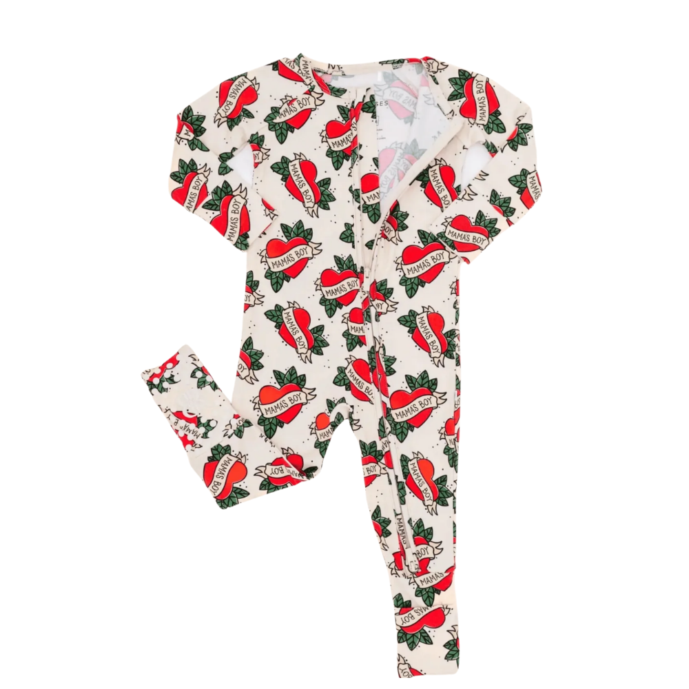 Daddy's Girl Rose Baby Convertible Zippy Romper, Floral Baby Romper Convertible BB0910