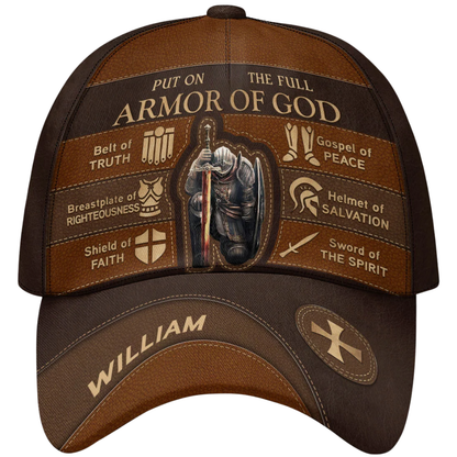 Custom Put On The Full Armor Of God Baseball 3D Printed Cap, Personalized Christian Faith Cap CP0591