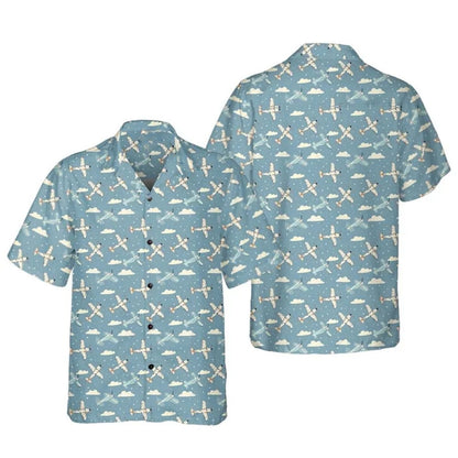 Vintage Airplane Hawaiian Shirt For Men Women, Airplane Lover Hawaiian Shirts HE0179