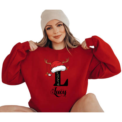 Custom Name Christmas Couple Matching Hoodies, Personalized Christmas Hoodies For His And Her ET1494