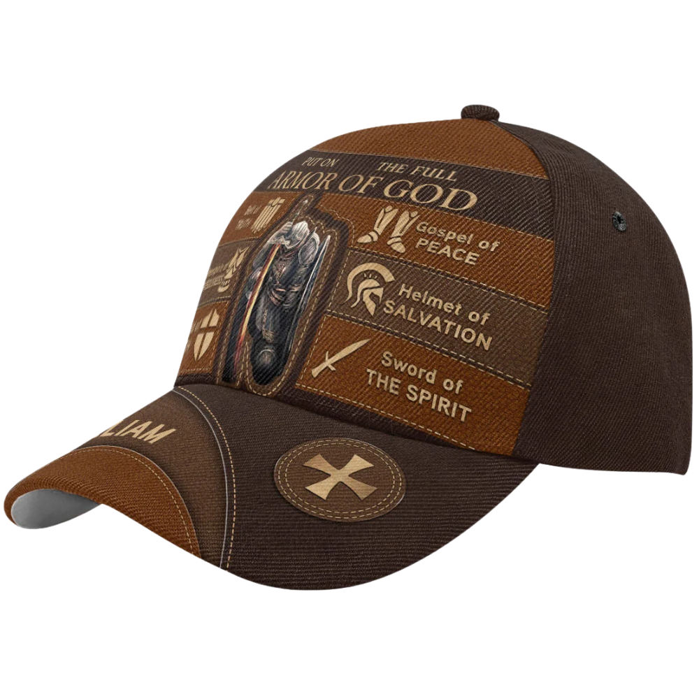Custom Put On The Full Armor Of God Baseball 3D Printed Cap, Personalized Christian Faith Cap CP0591