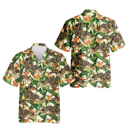 Tropical Crocodile Hawaiian Shirt For Men And Women, Crocodile Lover Hawaiian Shirts HE0509