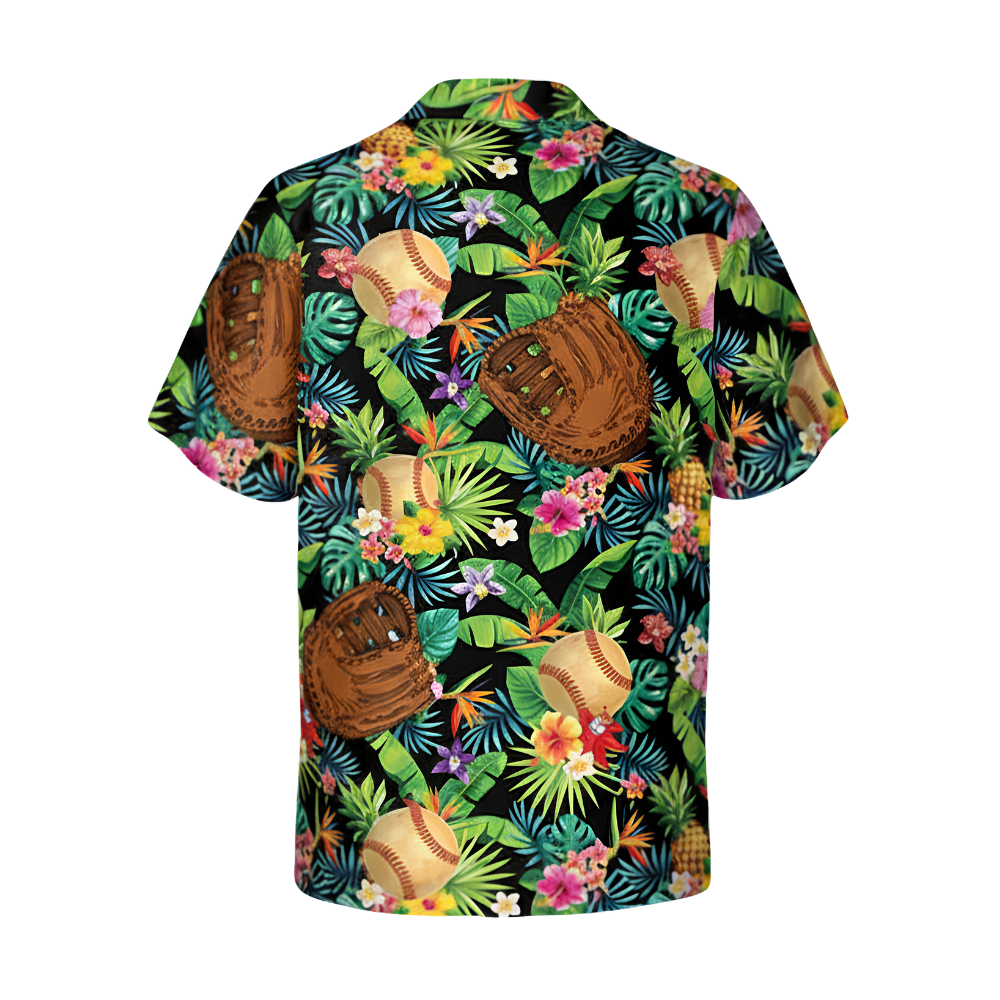 Tropical Baseball Ball Hawaiian Shirt For Men, Baseball Hawaiian Shirts HE0283