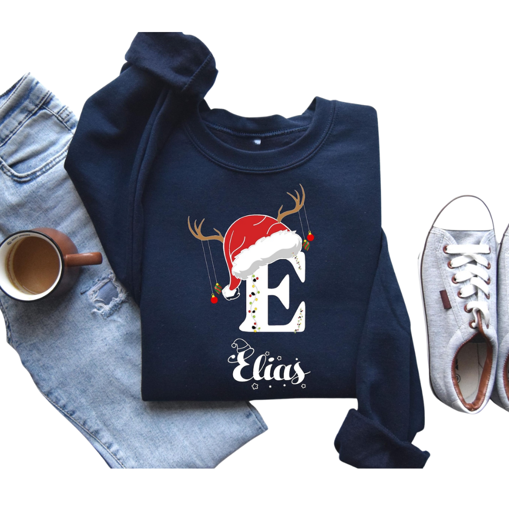 Custom Name Christmas Couple Matching Hoodies, Personalized Christmas Hoodies For His And Her ET1494