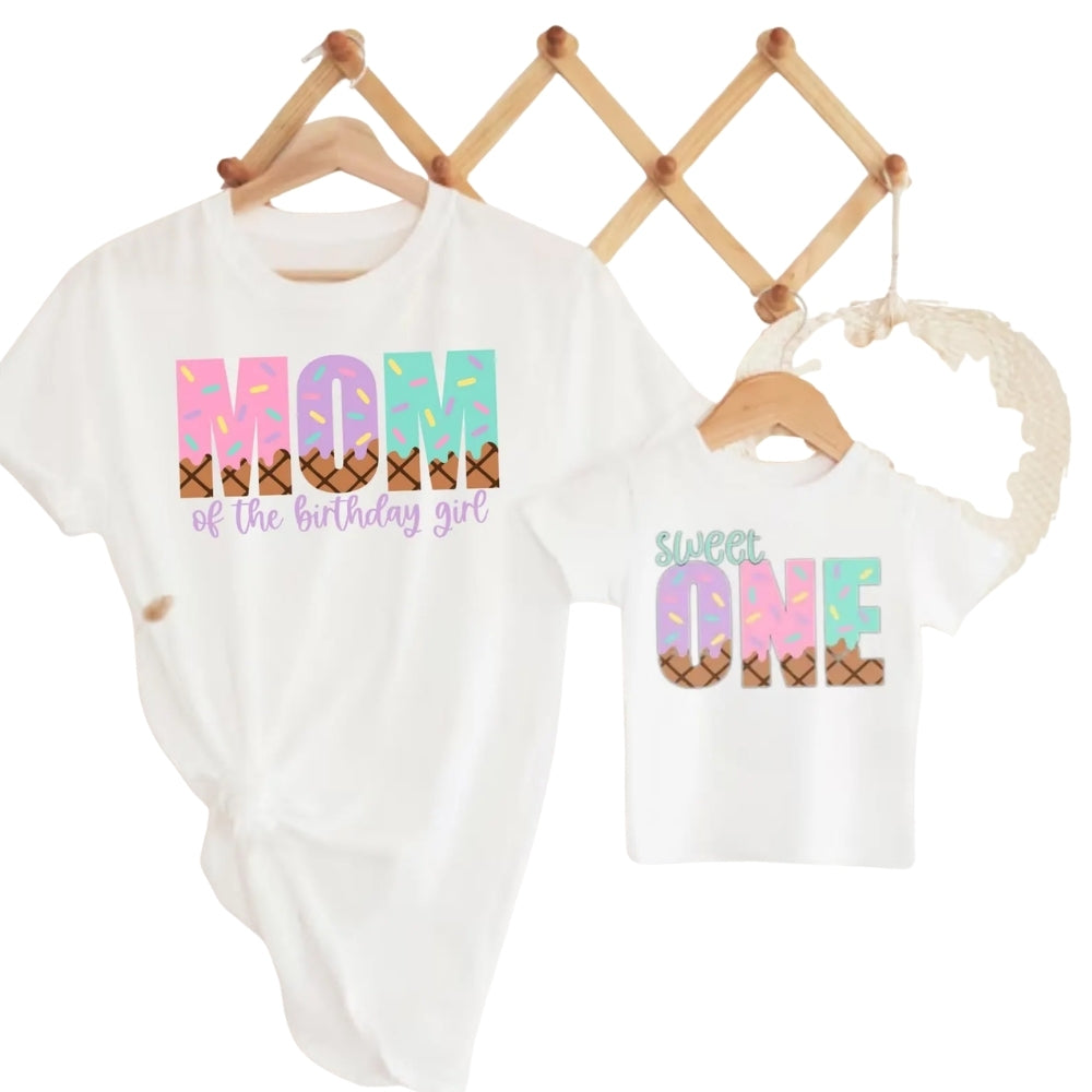 Sweet One Ice Cream Matching 1st Birthday Family Shirt, Ice Cream First Birthday Matching Shirts For Family ET0374