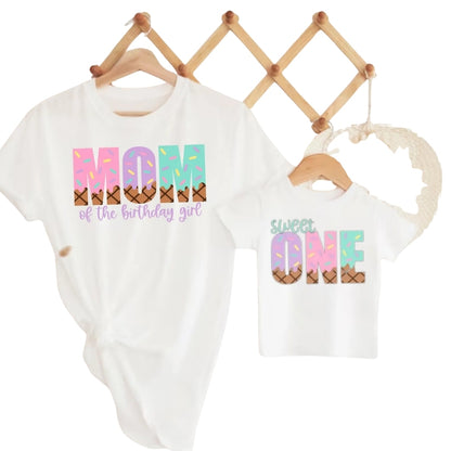 Sweet One Ice Cream Matching 1st Birthday Family Shirt, Ice Cream First Birthday Matching Shirts For Family ET0374