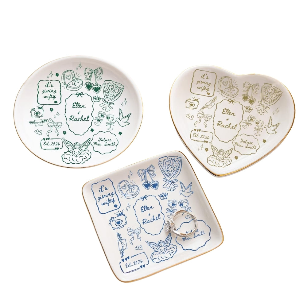 Personalized Future Mrs Jewelry Dish, Custom Engagement Ring Dish WD0281