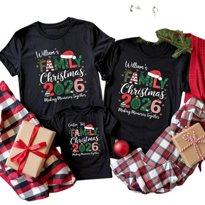 Family Christmas 2026 Making Memories Together Matching T Shirt, Custom Family Christmas Shirts ET1042
