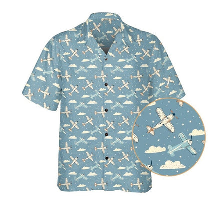 Vintage Airplane Hawaiian Shirt For Men Women, Airplane Lover Hawaiian Shirts HE0179