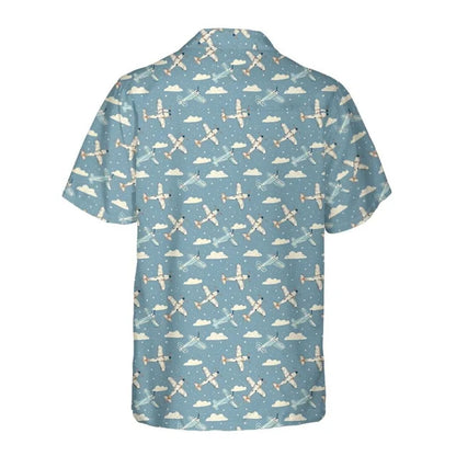 Vintage Airplane Hawaiian Shirt For Men Women, Airplane Lover Hawaiian Shirts HE0179