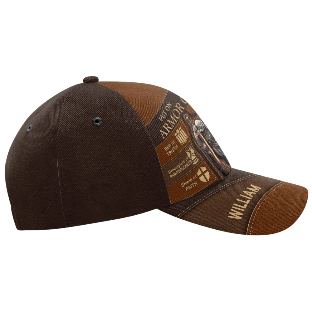 Custom Put On The Full Armor Of God Baseball 3D Printed Cap, Personalized Christian Faith Cap CP0591