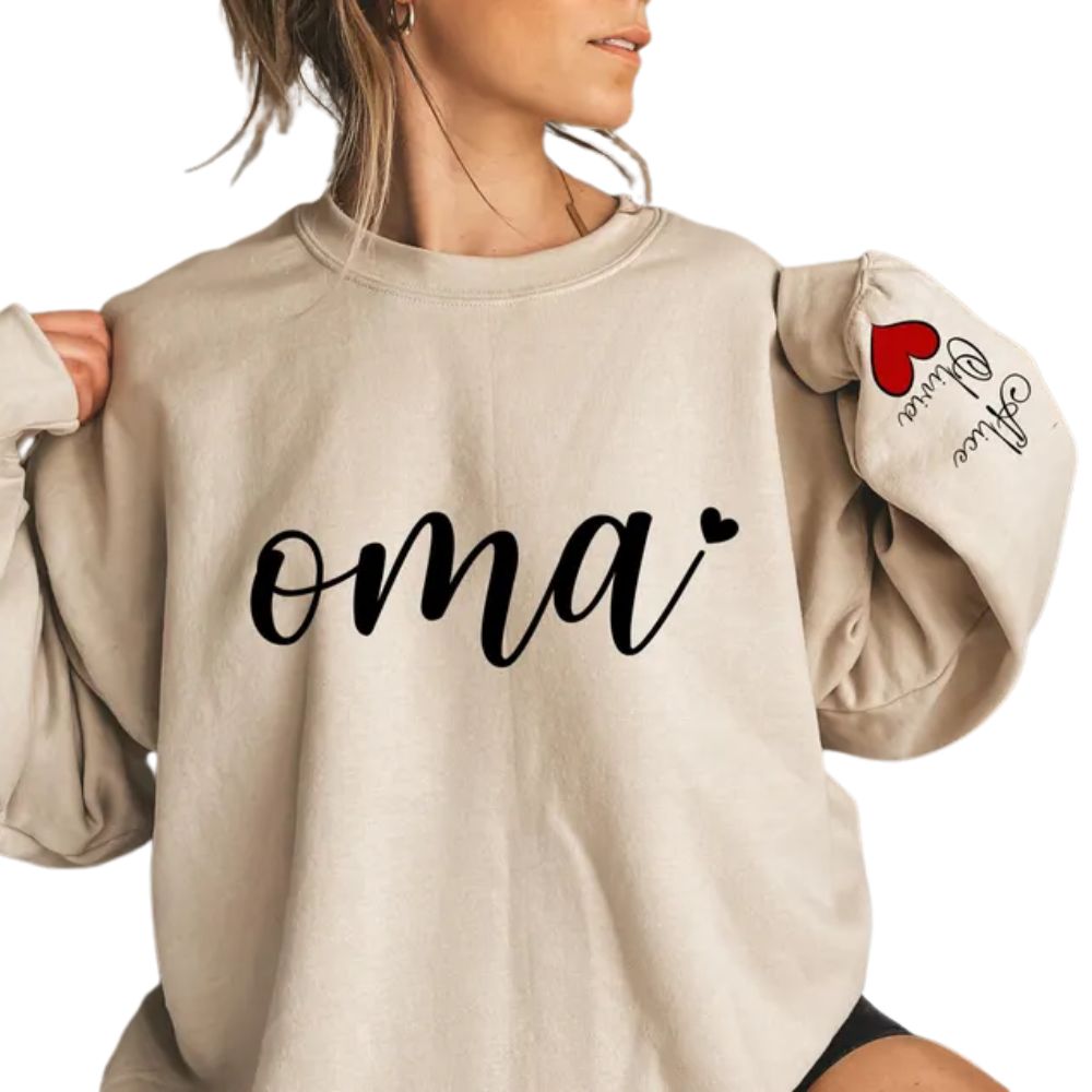 Custom Oma Sweatshirt for Grandma, Custom Sweatshirt For Mother Day 2D0834