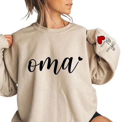 Custom Oma Sweatshirt for Grandma, Custom Sweatshirt For Mother Day 2D0834
