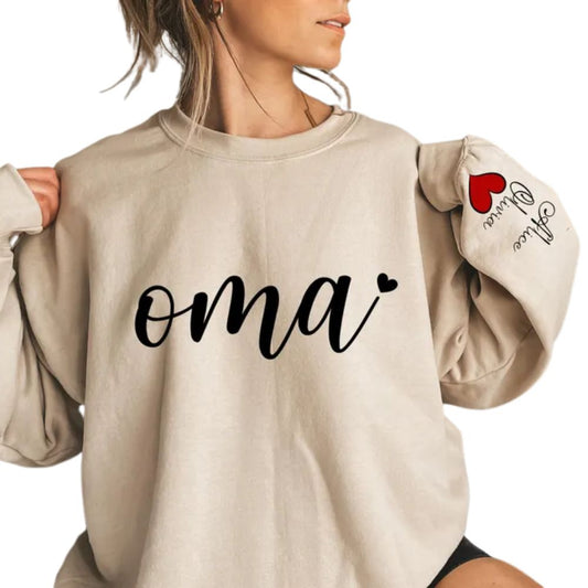 Custom Oma Sweatshirt for Grandma, Custom Sweatshirt For Mother Day 2D0834