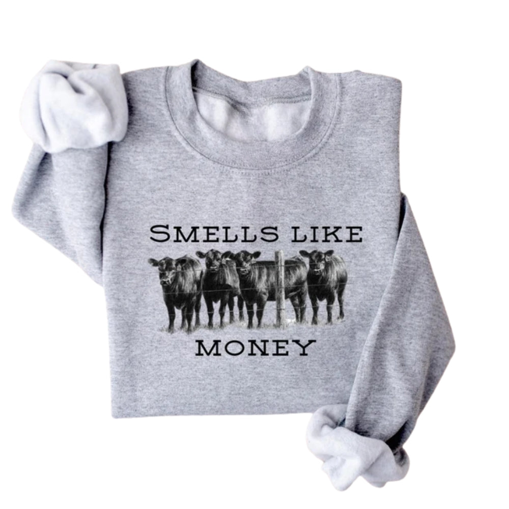 Smells Like Cattle Sweatshirt For Women, Funny Cow Sweatshirt 2D0562
