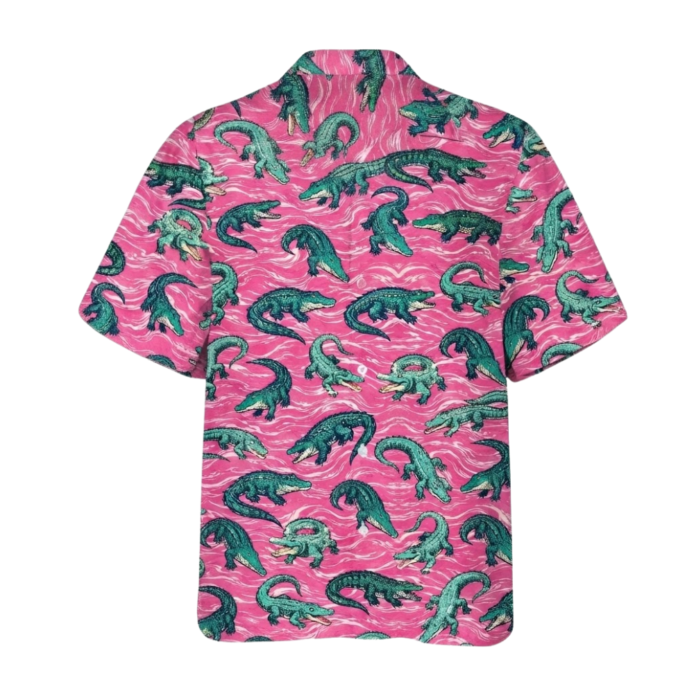 Alligator Pink Hawaiian Shirt For Men Women, Crocodile Hawaiian Shirt HE0545