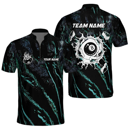 Custom 8 Ball Jersey For Men, Custom Break 8 Ball Billiard Team Shirts BIZ0175