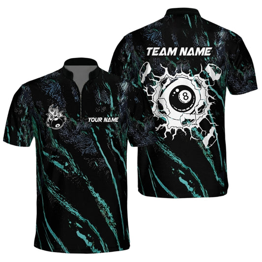 Custom 8 Ball Jersey For Men, Custom Break 8 Ball Billiard Team Shirts BIZ0175