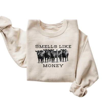 Smells Like Cattle Sweatshirt For Women, Funny Cow Sweatshirt 2D0562