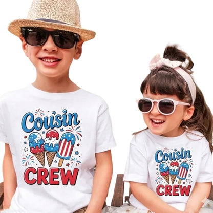 Matching Cousin Crew Ice Cream 4th Of July T Shirts, Independence Day Matching Cousin Shirts ET0788