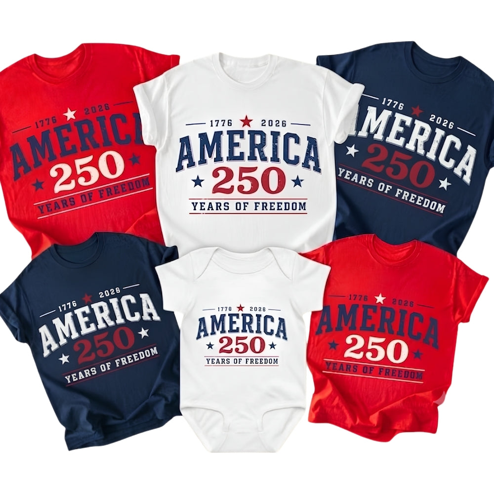 250 Years Of Freedom Matching Family T Shirt, Matching Family 4th Of July Shirts ET1043