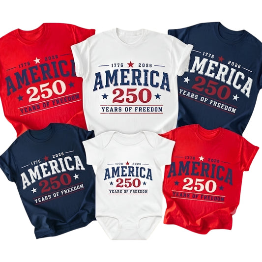 250 Years Of Freedom Matching Family T Shirt, Matching Family 4th Of July Shirts ET1043