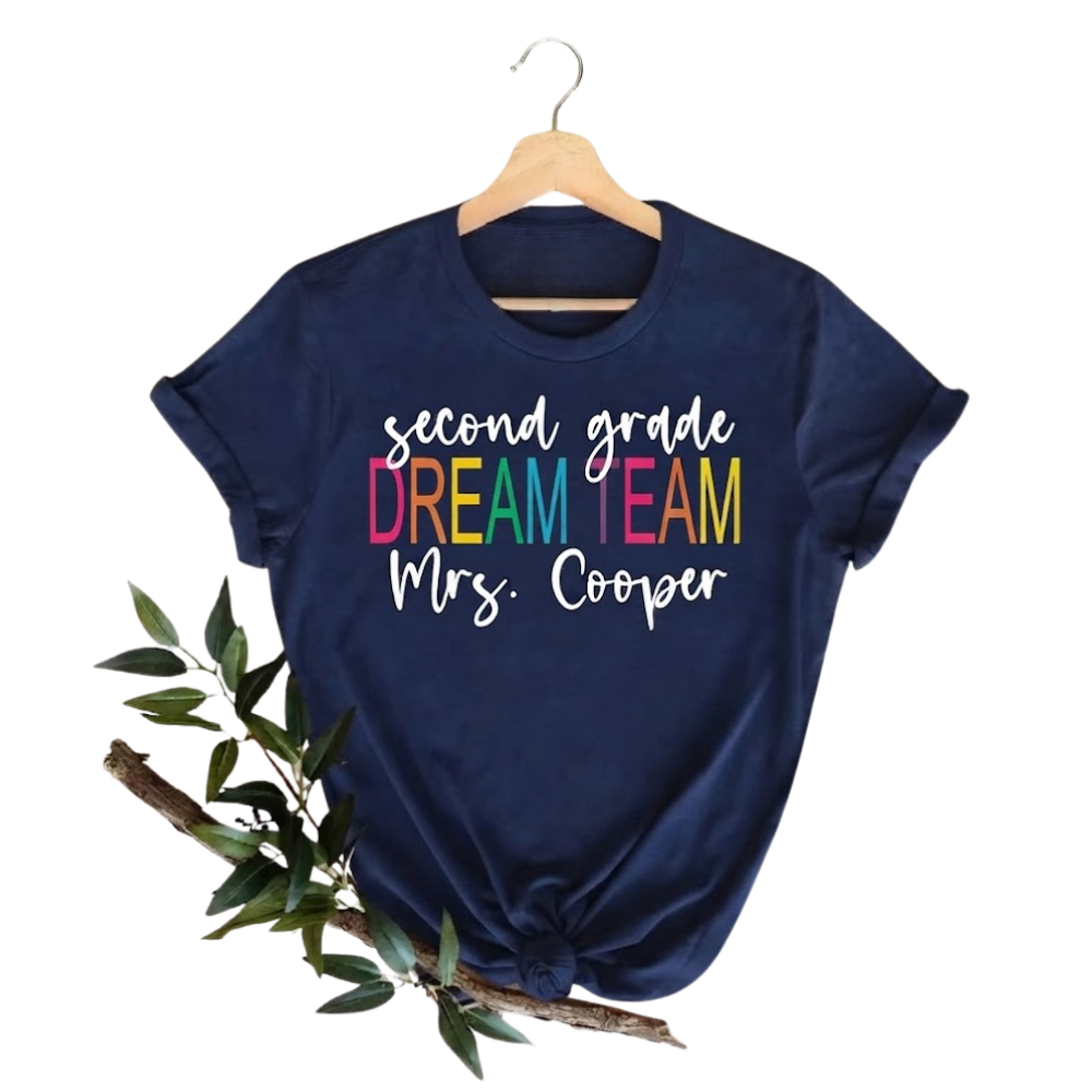 Teacher Dream Team Custom Matching T Shirts With Name, Personalized Teacher Crew Shirts ET1053