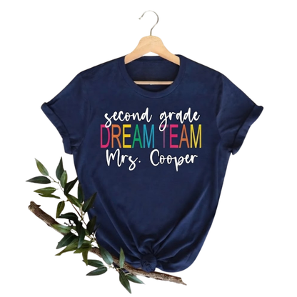 Teacher Dream Team Custom Matching T Shirts With Name, Personalized Teacher Crew Shirts ET1053