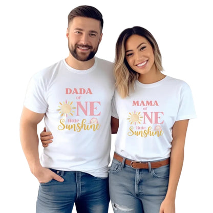 One Little Sunshine Personalized 1st Birthday Family T Shirts, Custom Matching First Birthday Family Shirts ET0239