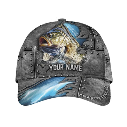 Custom Crappie Fishing 3D Baseball Cap, Custom Crappie Hats For Fisherman CP0086