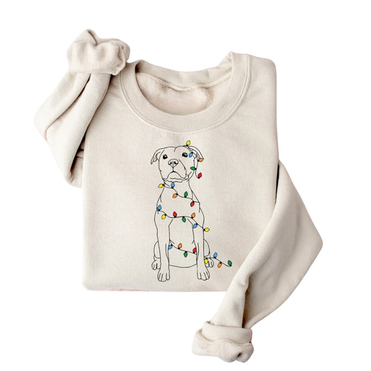 Pitbull Christmas Sweatshirt For Women, Christmas Dog Sweatshirt 2D0563