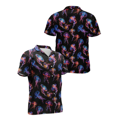 Neon Jellyfish Hawaiian Shirt Men And Women, Jellyfish Hawaiian Shirts HE0430